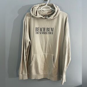 The Beach Bum Surf Company the summer tour tan hoodie SZ L